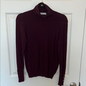 Zara Purple Turtleneck Sweater Classic Knit